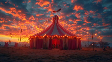 Ringling Bros Circus Tent Generative AI - obrazy, fototapety, plakaty