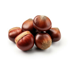 Obraz premium Chestnuts isolated on white background