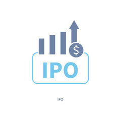 ipo concept line icon. Simple element illustration. ipo concept outline symbol design.