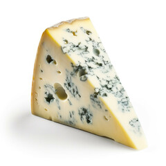 Danish Blue Cheese isolated on white background