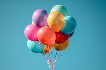 Rainbow Balloons in the Sky: A Colorful Sight for the Month of June Generative AI