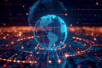 Obraz premium Businesses Utilizing Advanced Cybersecurity Technology on a Global Network - A Crucial Effort in Protection and Defense, Safeguarding Critical Data and Ensuring Digital Security in the Modern Age