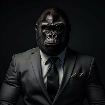 Gorilla in a suit