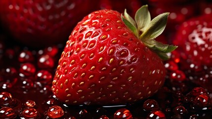 close up of a strawberry