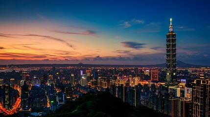 Fototapeta premium 台湾の台北市の街並み03