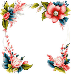 abstract floral frame for creative letter or poster