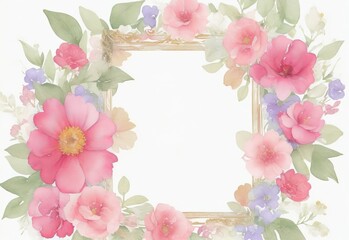 Obraz premium Beautiful floral frame background with flower