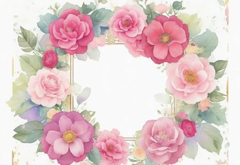 Beautiful floral frame background with flower