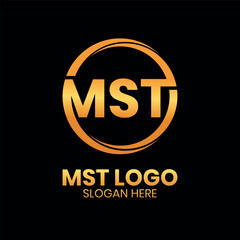 Minimal elegant monogram art logo. Outstanding professional trendy awesome artistic MST Logo design .
