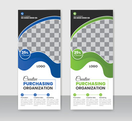 Corporate modern Roll up banner stand template design