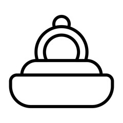 Engagement ring Vector Icon