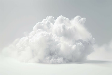 a cloud is shown in one flat view over a white background