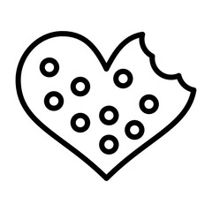 Heart shaped cookies Vector Icon