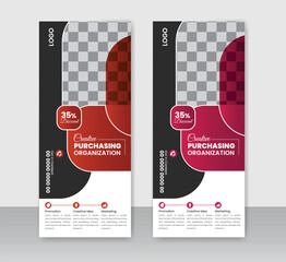 Corporate modern Roll up banner stand template design