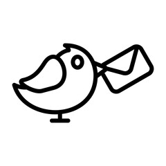  Carrier Pigeon Vector Icon