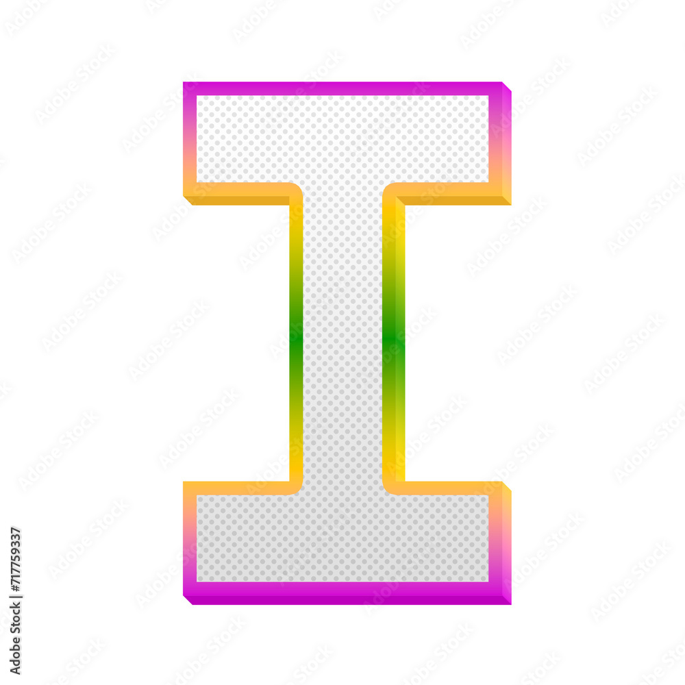 Poster gaming pop alphabet letters from a to z, isolated on transparent background, uppercase. this is a pa
