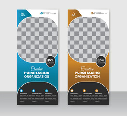 Corporate modern Roll up banner stand template design