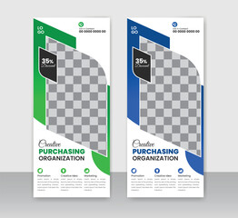 Corporate modern Roll up banner stand template design
