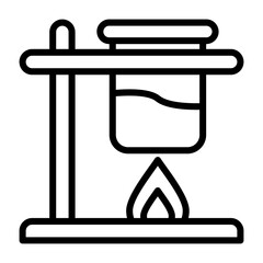 Bunsen Burner Vector Icon