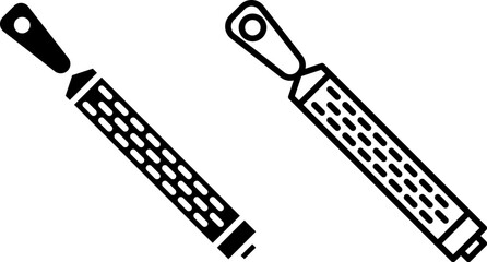 lemon grater icon, sign, or symbol in glyph and line style isolated on transparent background. Vector illustration