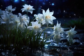 Moonlit Garden: Photograph flowers under the moonlight, enhancing the scene.