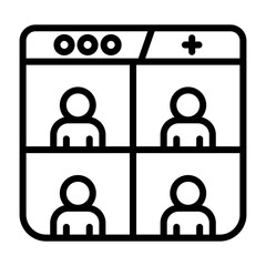 Web Conferencing Vector Icon
