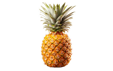 Tropical Sweet Pineapple on Transparent Background