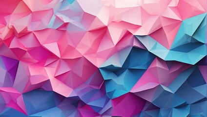 abstract background with triangles pink to blue 3d gradient 2024 Generative Ai 