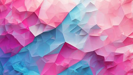 Fototapeta premium abstract background with triangles pink to blue 3d gradient 2024 Generative Ai 