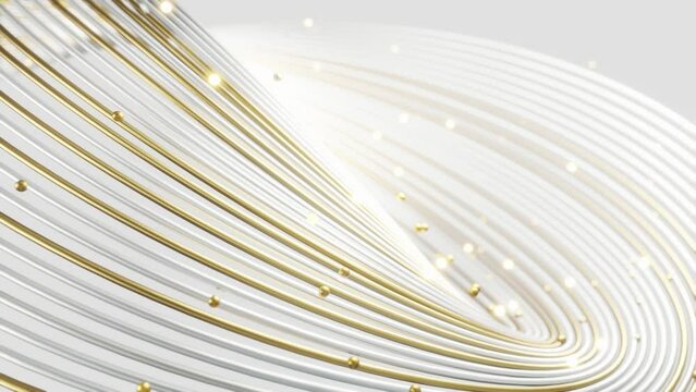 white gold Abstract curve ring layer stripe background