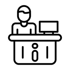 Information Desk Vector Icon