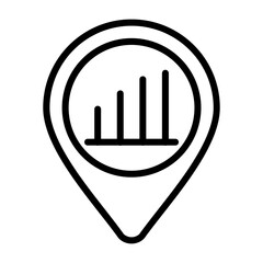 Location Analytics Vector Icon