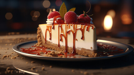 The Best Cheesecake Recipe psychedelic Classic AI Photo