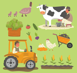 icon a set of agriculture