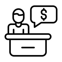 Fundraising Officer Vector Icon
