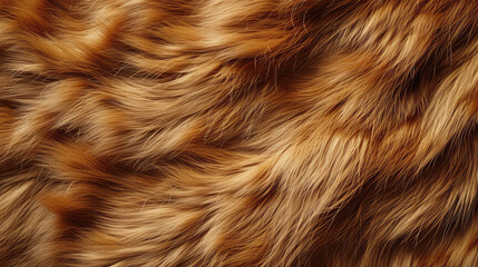 Naklejka premium texture of long light brown natural luxurious fur closeup