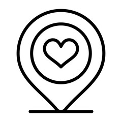 Love pin Vector Icon