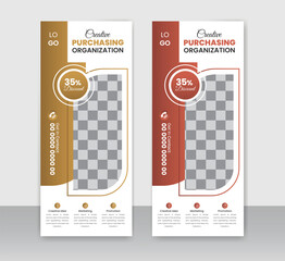 Corporate modern Roll up banner stand template design