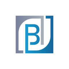 BI Logo Design Template Vector With Square Background.