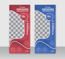 Corporate modern Roll up banner stand template design