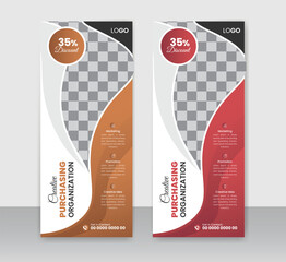 Corporate modern Roll up banner stand template design