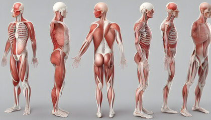 3D Rendered Illustration: Detailed Human Anatomy