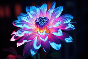 Neon Bloom: Incorporate neon lights into the background for a modern.