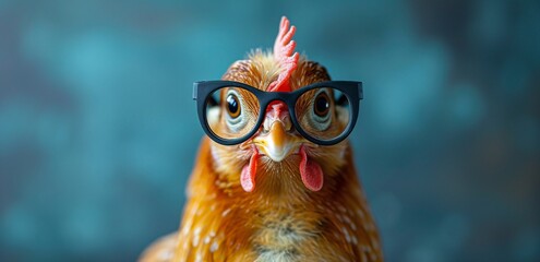 Wearing Glasses and Looking at the Camera: A Chicken with a Modern Twist Generative AI