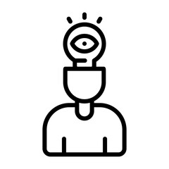 Visual Thinking Vector Icon