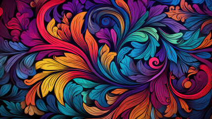 abstract background with floral motifs