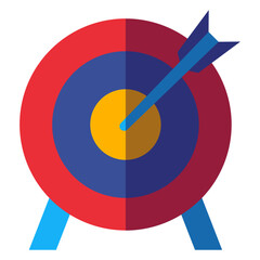 Archery Icon. Target with arrow icon