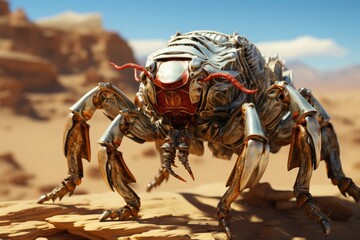 A scorpion in the desert