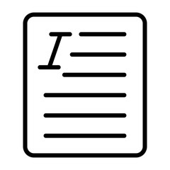 Document Italic Vector Icon