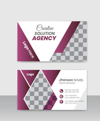 Creative Modern minimalist Business card design template